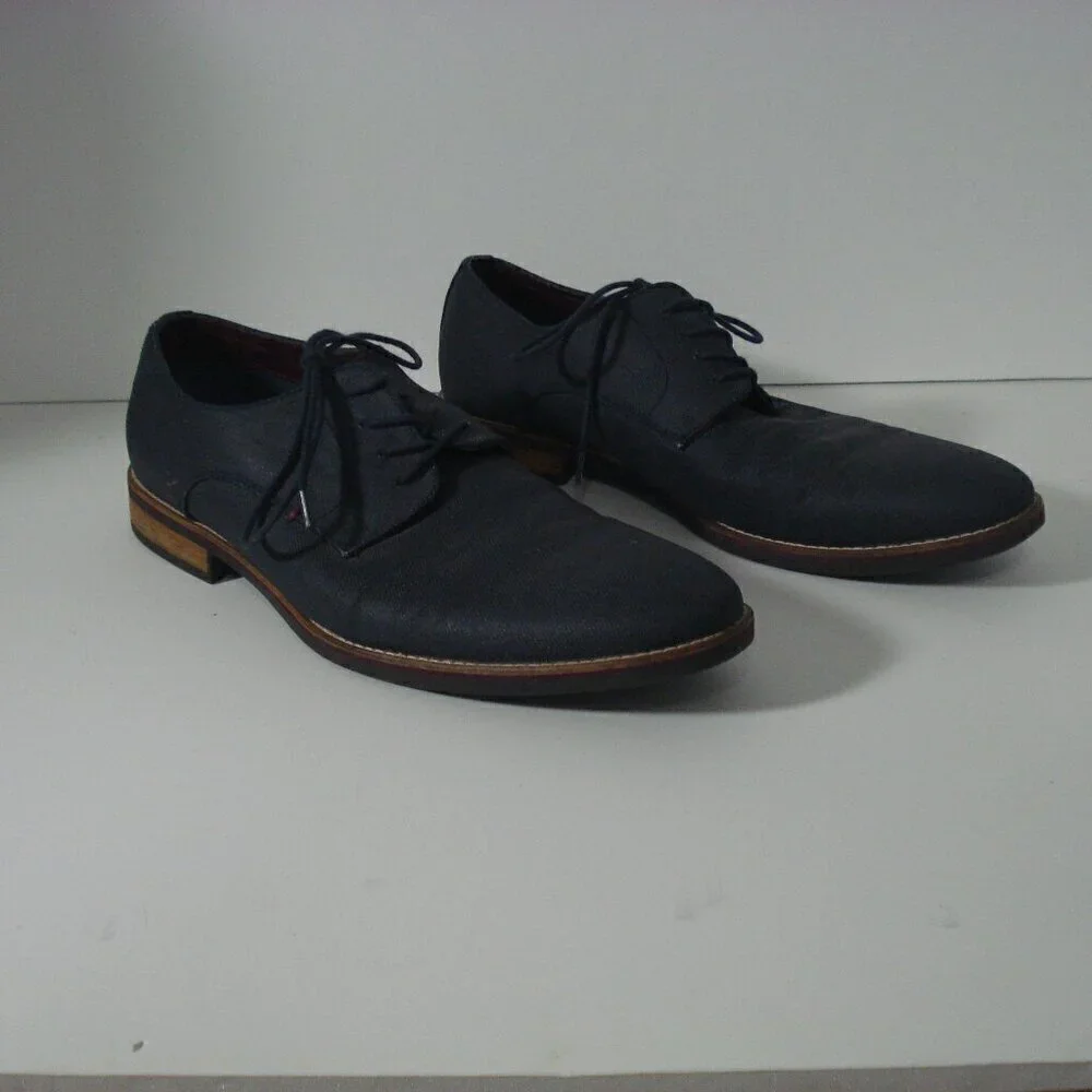 CALL IT SPRING Oxford Shoes Men's Size 12 Blue Almond Toe Textured Canvas